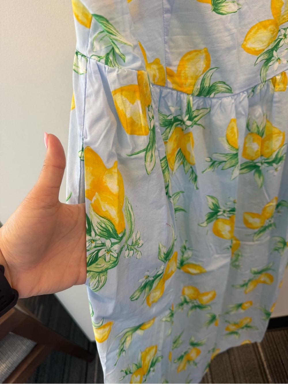 GAP Light Blue Lemon Print Sundress - Picture 5 of 5